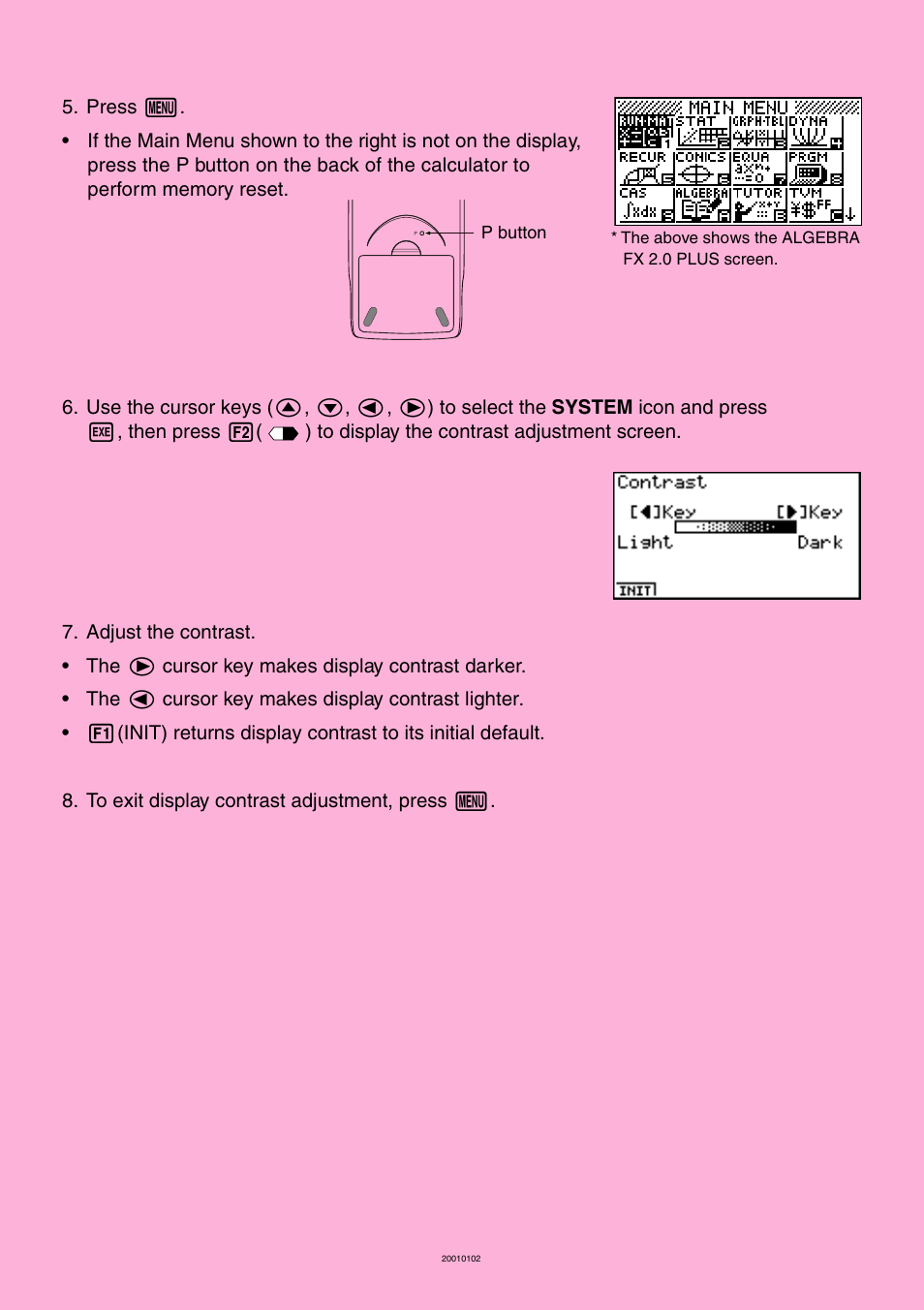 Casio ALGEBRA FX 1.0 PLUS User Manual | Page 4 / 24