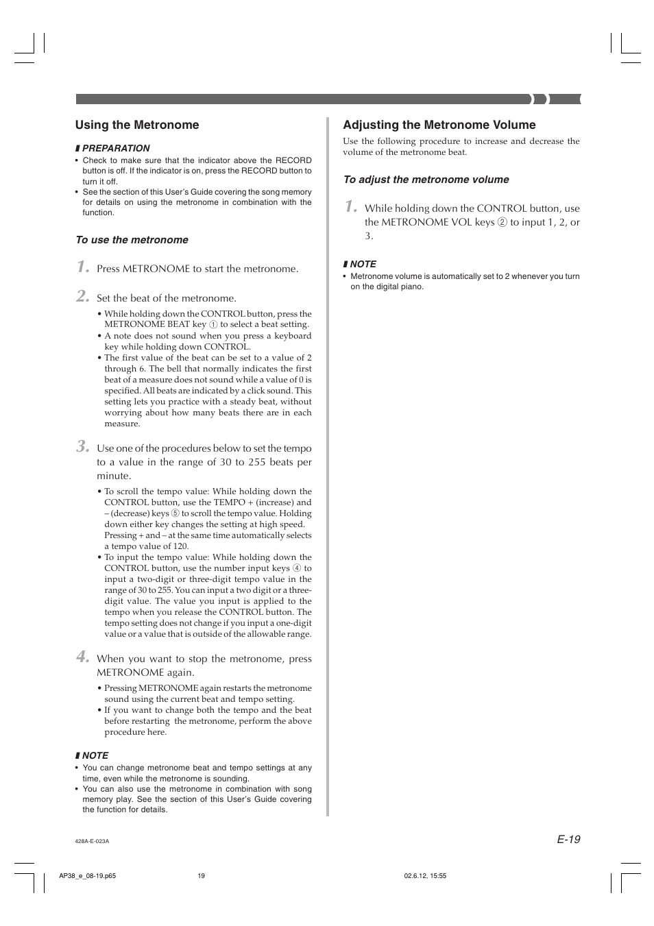 Casio AP-38 User Manual | Page 23 / 54