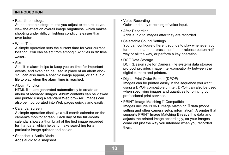 Casio EX-Z4U User Manual | Page 10 / 57