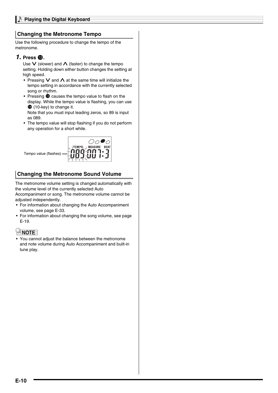 Casio LK230ES1A User Manual | Page 12 / 47