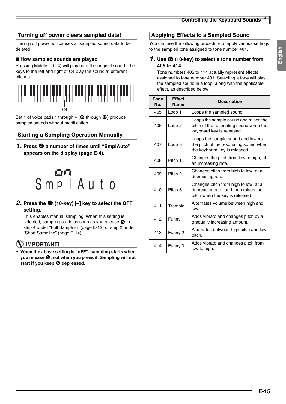 Casio LK230ES1A User Manual | Page 17 / 47