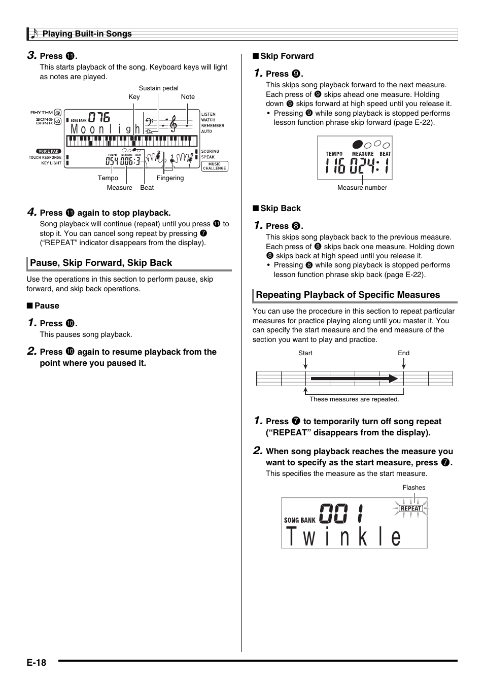 Casio LK230ES1A User Manual | Page 20 / 47