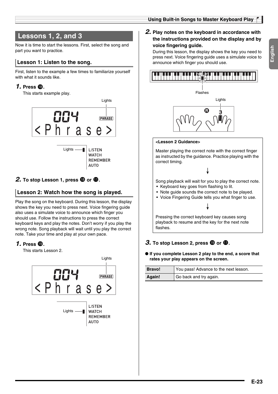 Casio LK230ES1A User Manual | Page 25 / 47