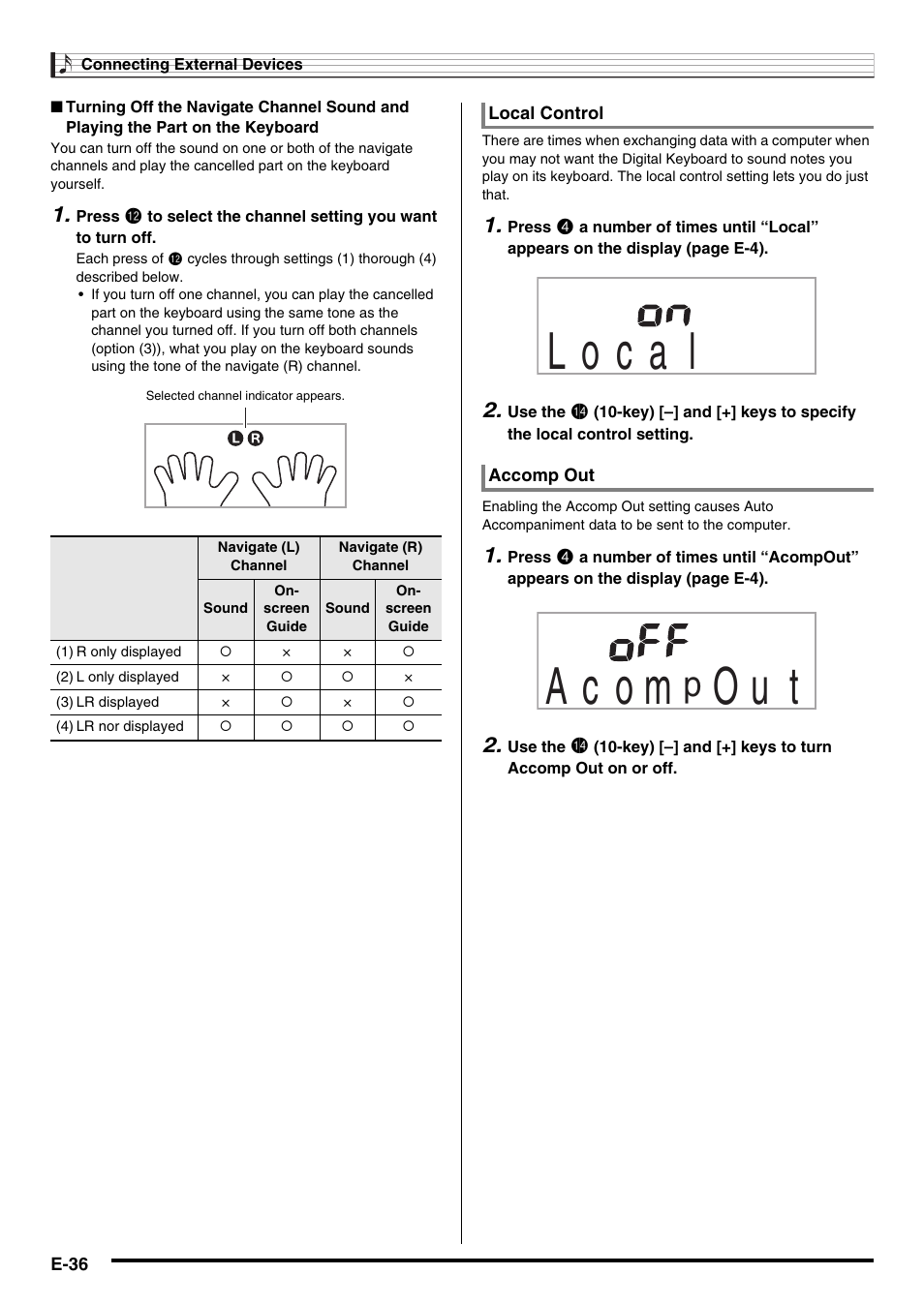 O u t | Casio LK230ES1A User Manual | Page 38 / 47