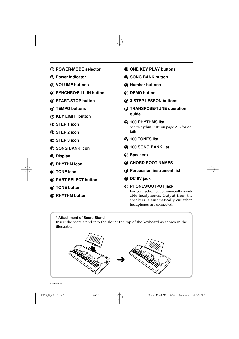 Casio LK35 User Manual | Page 11 / 48