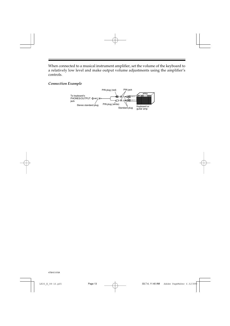E-13 | Casio LK35 User Manual | Page 15 / 48