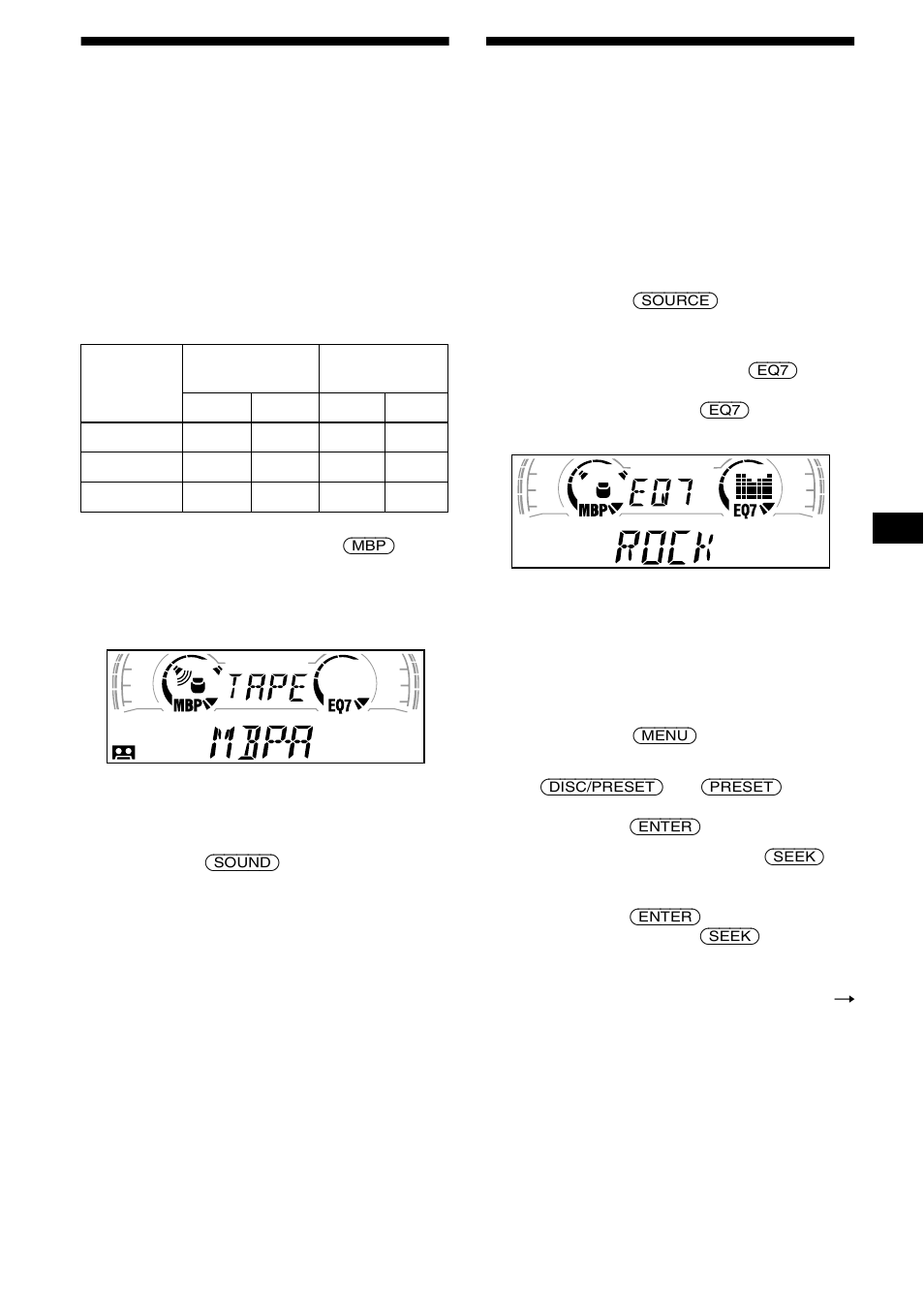 Seleccionar a posição do som, Programar o equalizador, 19 seleccionar a posição do som | Sony XR-CA600X User Manual | Page 101 / 172