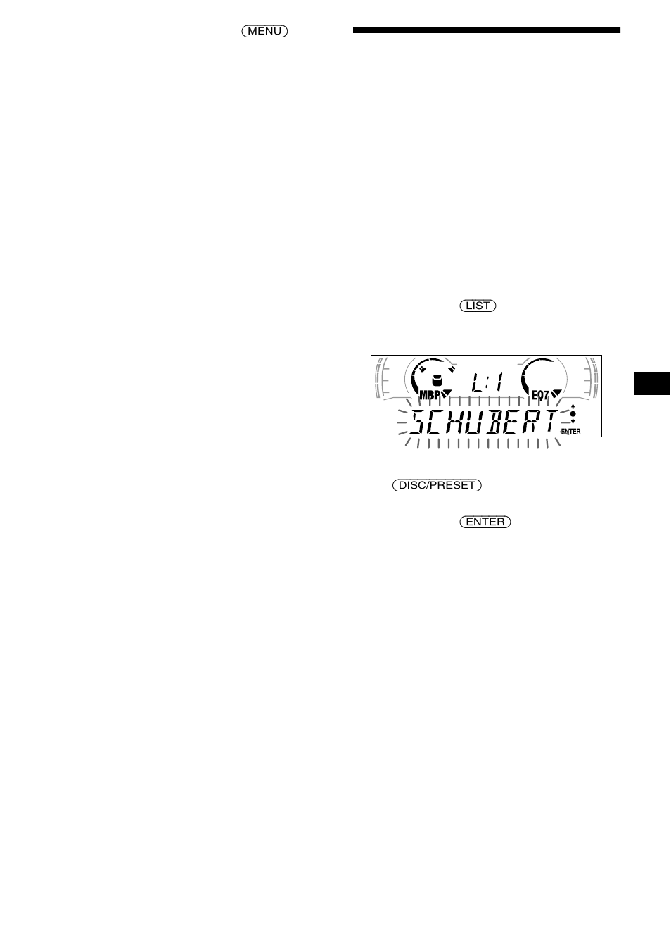 Localizar um disco pelo nome, Listagem | Sony XR-CA600X User Manual | Page 105 / 172