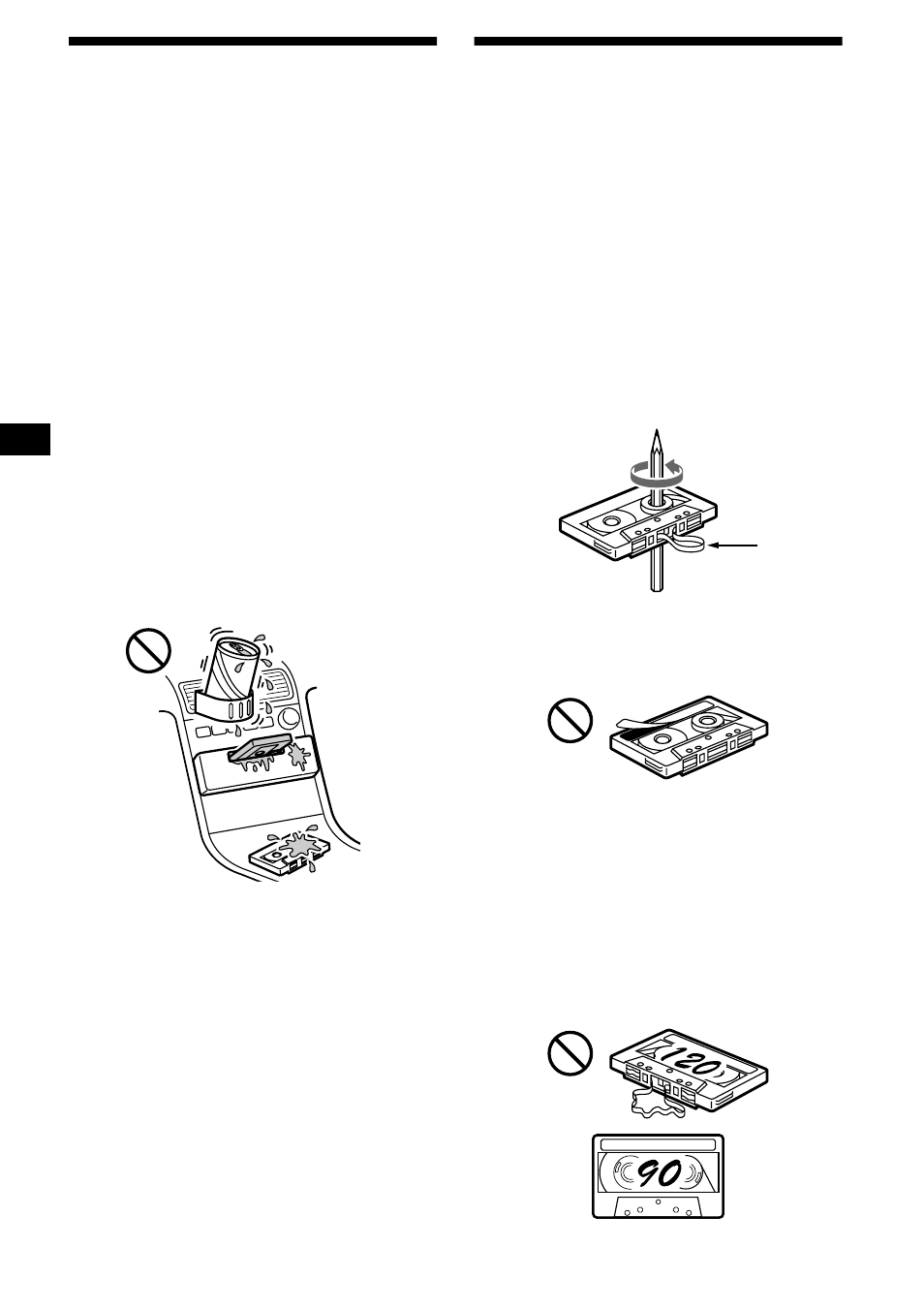 Precauciones, Notas sobre casetes, Precauciones notas sobre casetes | 6precauciones | Sony XR-CA600X User Manual | Page 34 / 172