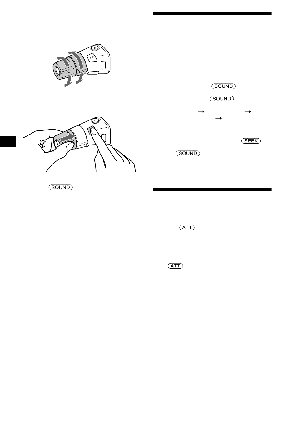 Ajuste de las características de sonido, Atenuación rápida del sonido | Sony XR-CA600X User Manual | Page 44 / 172