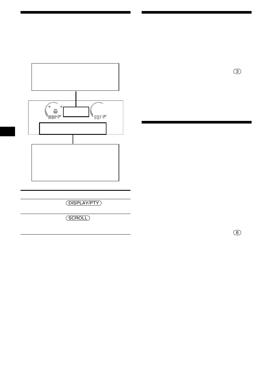 Elementos del visor, Reproducción repetida de pistas, Reproducción de pistas en orden aleatorio | Reproducción repetida, Reproducción aleatoria, 20 elementos del visor | Sony XR-CA600X User Manual | Page 48 / 172