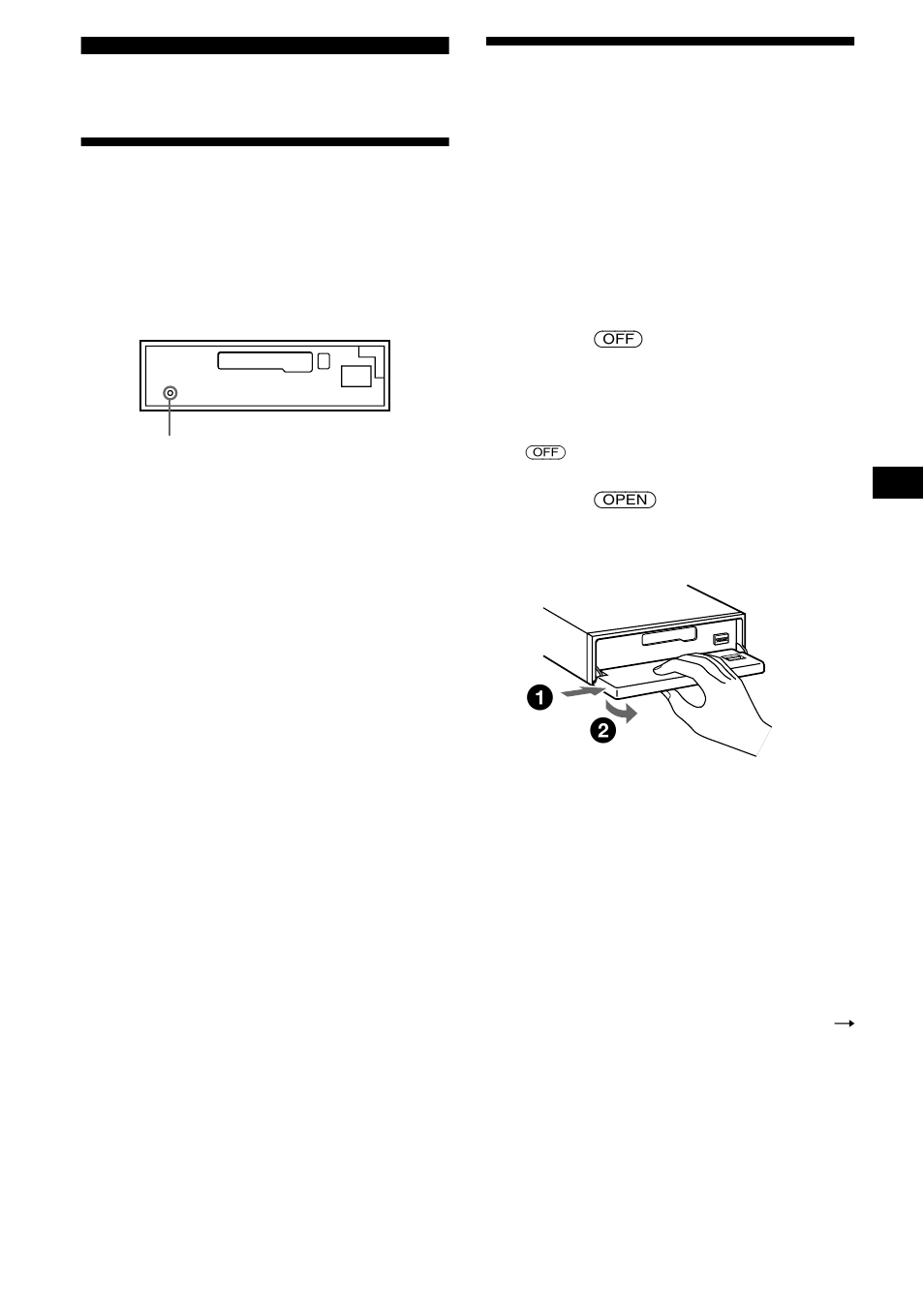 Komma igång, Återställa enheten, Ta bort frontpanelen | Återställa enheten ta bort frontpanelen | Sony XR-CA600X User Manual | Page 61 / 172