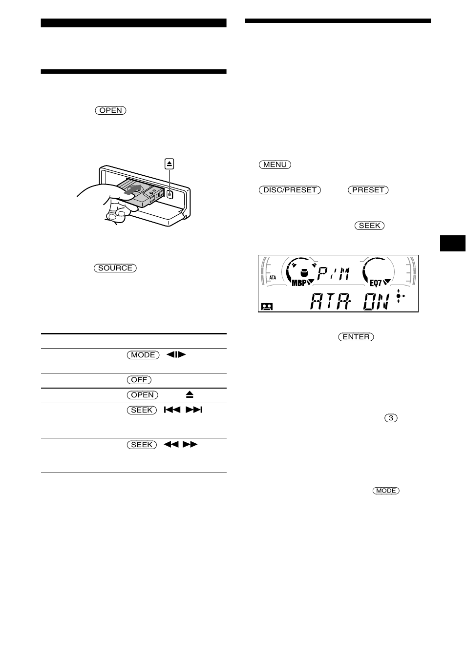 Bandspelare, Lyssna på ett kassettband, Spela ett kassettband i olika lägen | Sony XR-CA600X User Manual | Page 63 / 172