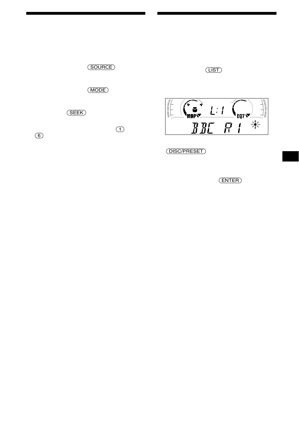 Lagra endast önskade stationer, Endast xr-ca600x/ca600v/ca600) — lista namn, 11 lagra endast önskade stationer | Sony XR-CA600X User Manual | Page 65 / 172