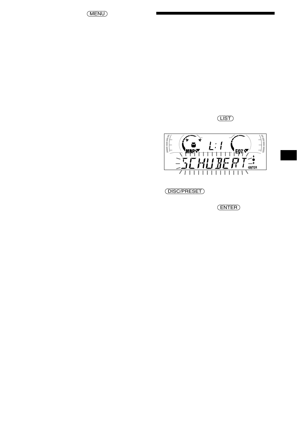 Söka skivor efter namn, Lista namn | Sony XR-CA600X User Manual | Page 77 / 172