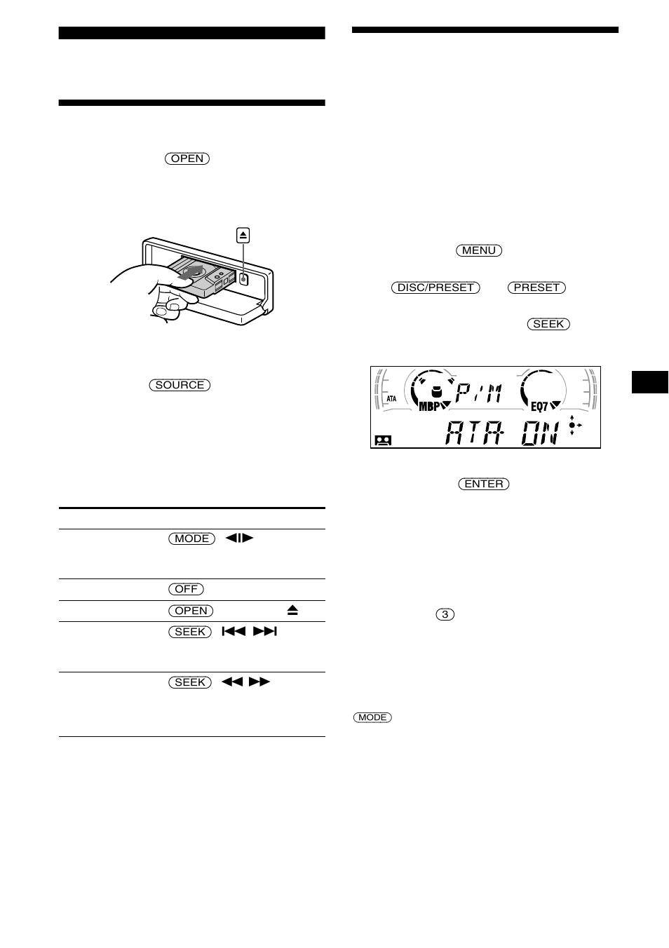 Leitor de cassetes, Ouvir uma cassete, Reproduzir uma cassete nos vários modos | Modos | Sony XR-CA600X User Manual | Page 91 / 172
