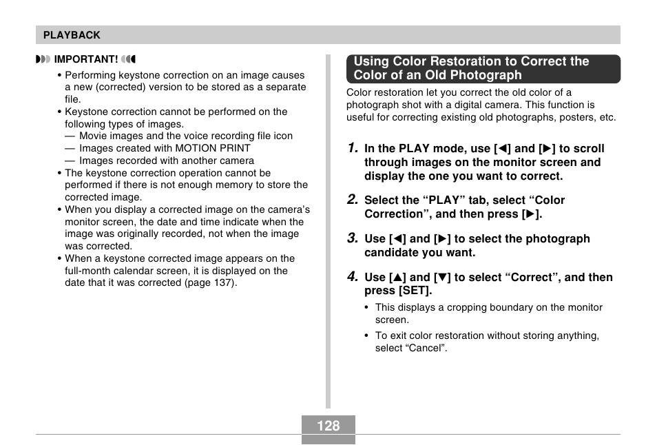 Casio EX-Z600 User Manual | Page 128 / 238