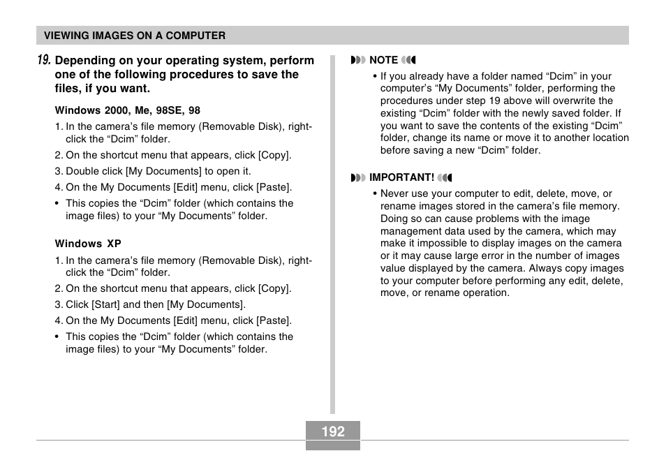 Casio EX-Z600 User Manual | Page 192 / 238