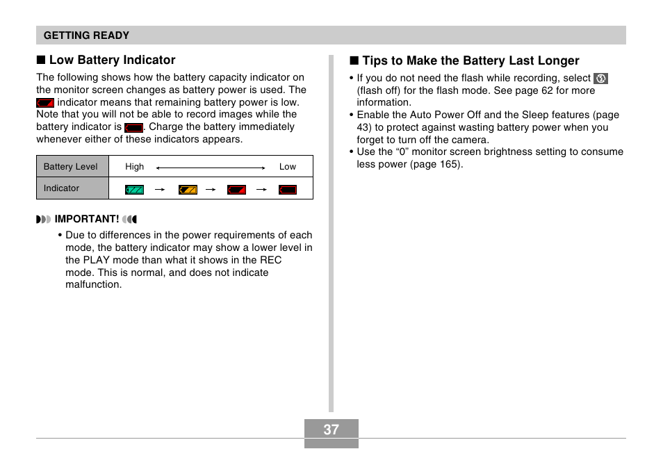 Casio EX-Z600 User Manual | Page 37 / 238