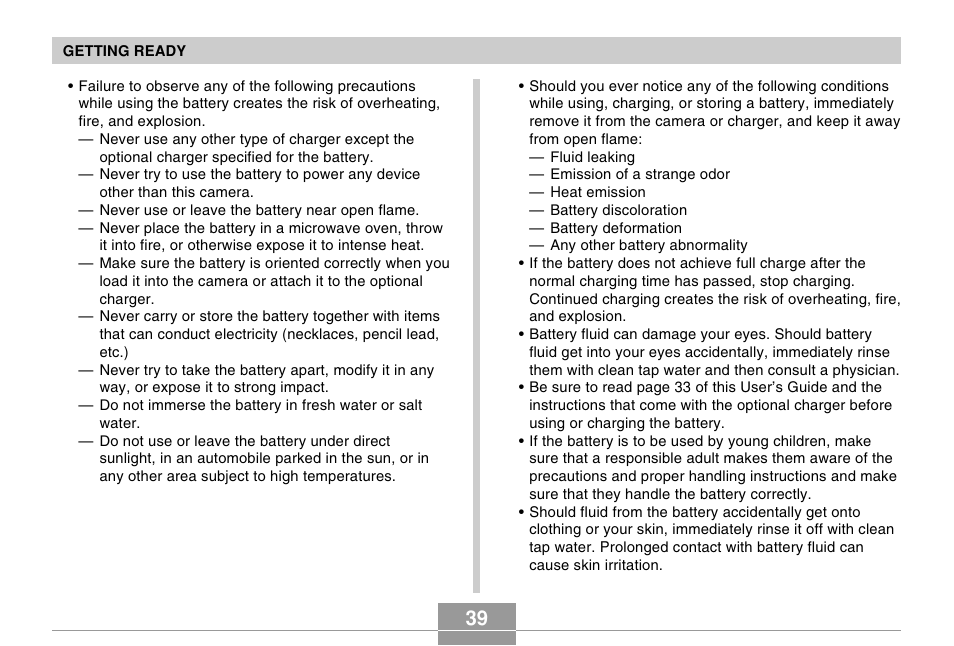 Casio EX-Z600 User Manual | Page 39 / 238