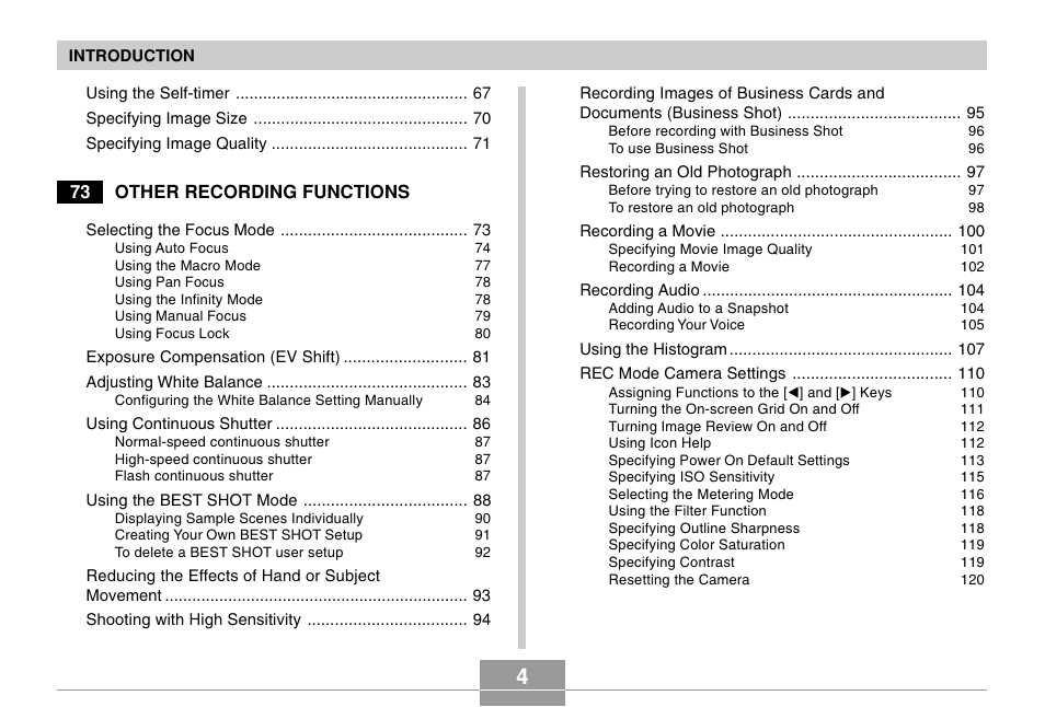 Casio EX-Z600 User Manual | Page 4 / 238