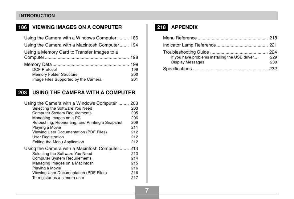 Casio EX-Z600 User Manual | Page 7 / 238