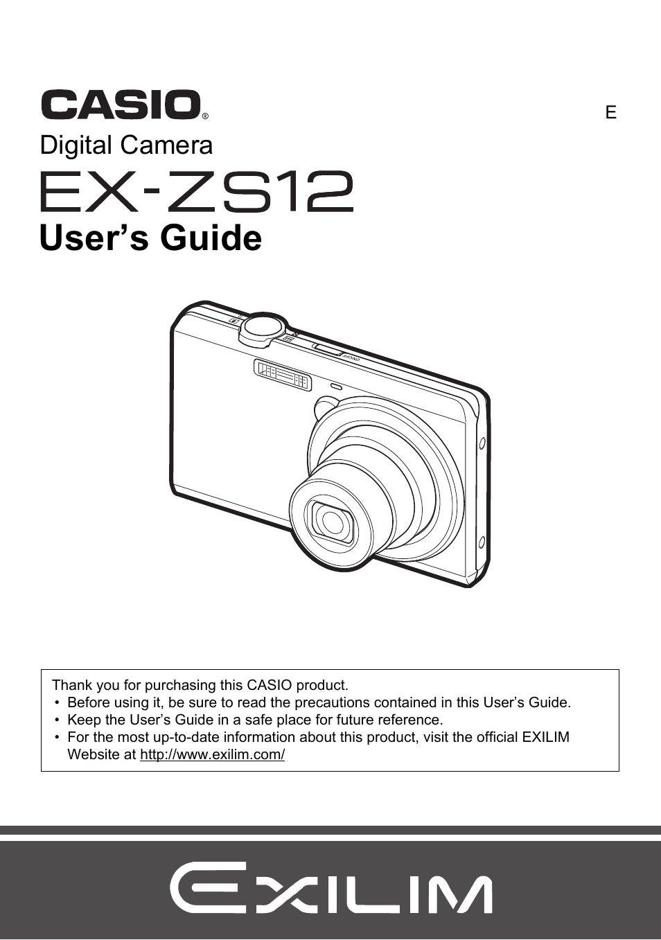 Casio EX-ZS12 User Manual | 136 pages
