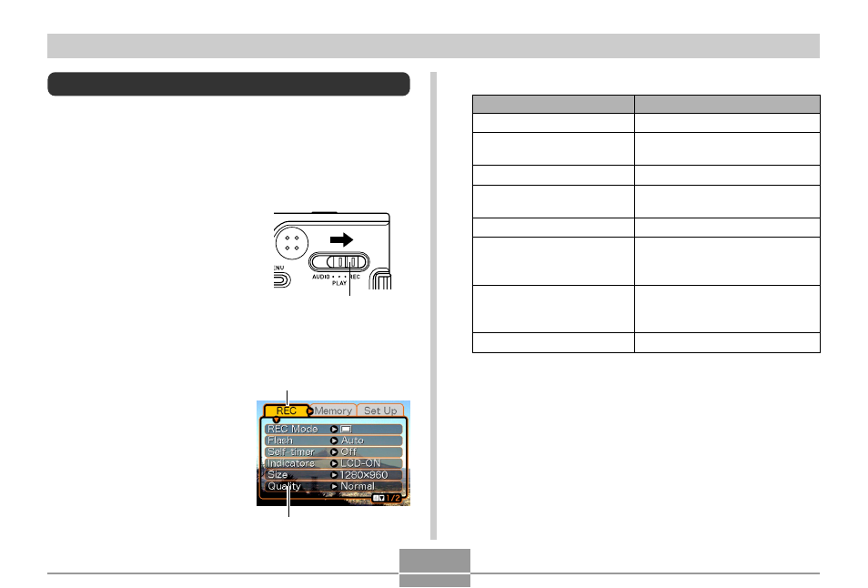 Using the on-screen menus | Casio EX-S1/EX-M1 User Manual | Page 30 / 62