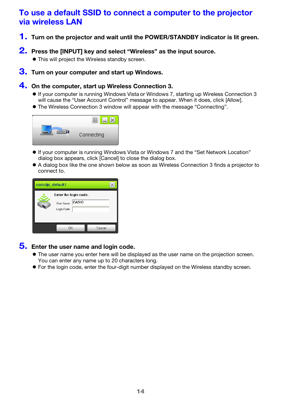 Casio XJ-A235 User Manual | Page 14 / 46