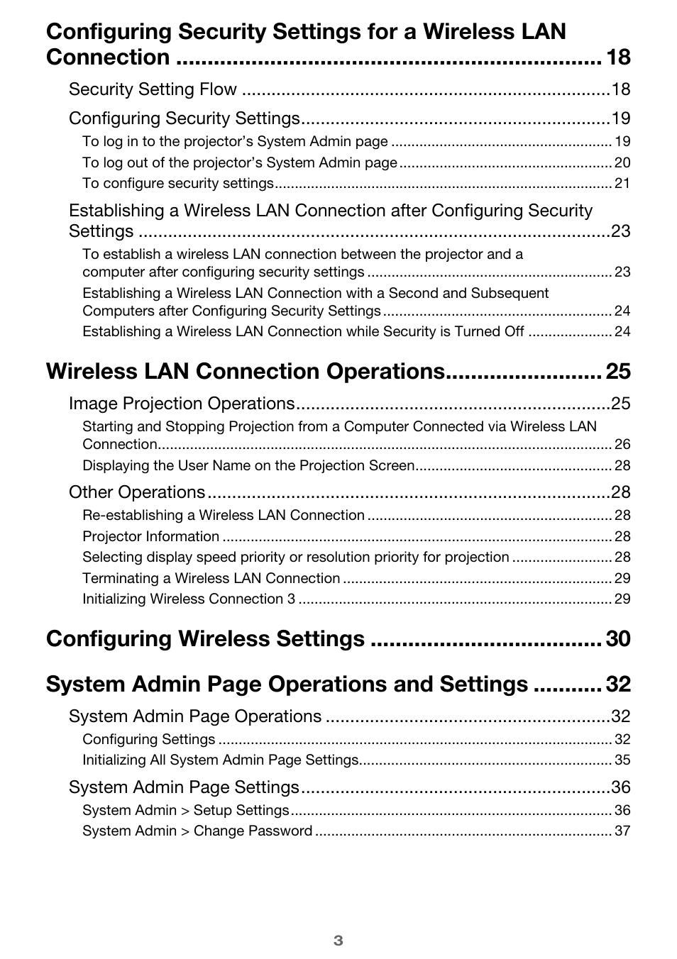 Wireless lan connection operations | Casio XJ-A235 User Manual | Page 3 / 46