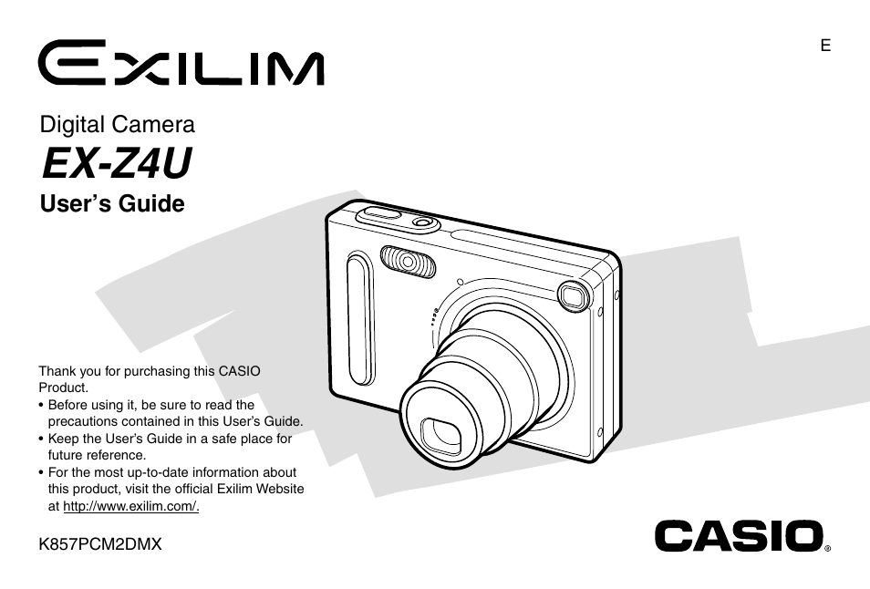 Casio EXILIM EX-Z4U User Manual | 57 pages