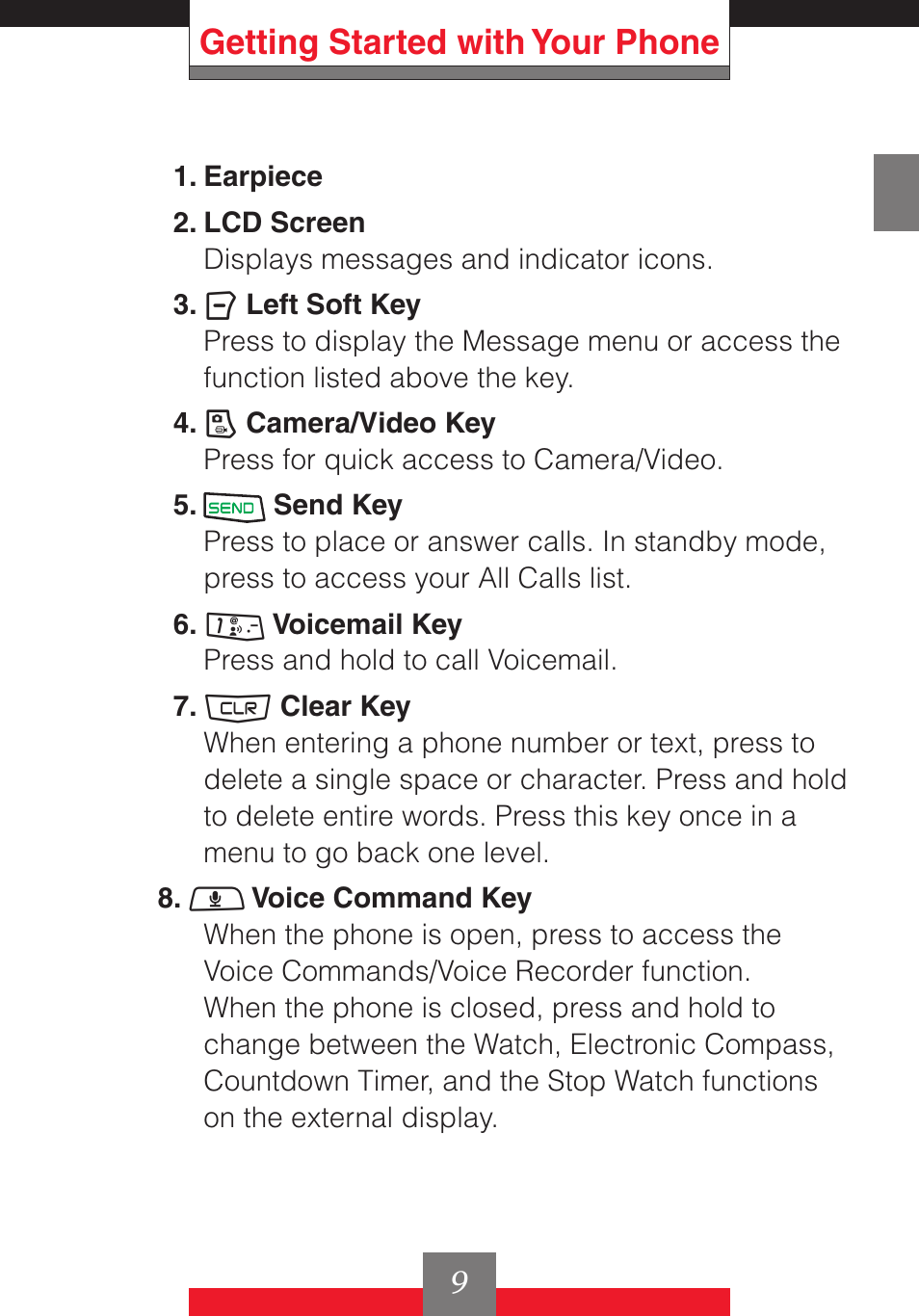 Getting started with your phone | Casio G'z One User Manual | Page 10 / 242