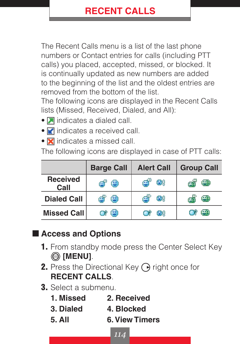 Recent calls | Casio G'z One User Manual | Page 115 / 242