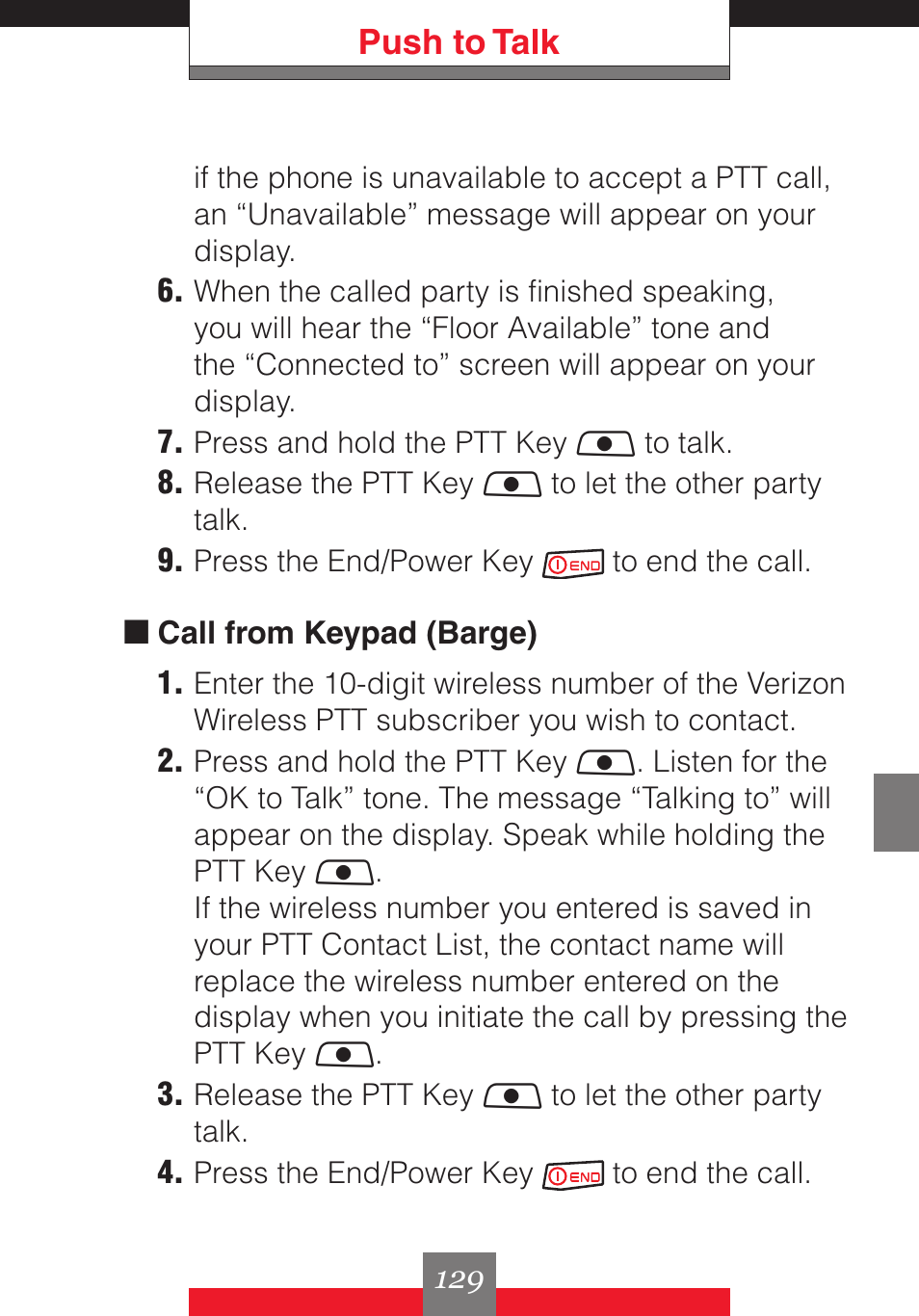 Push to talk | Casio G'z One User Manual | Page 130 / 242