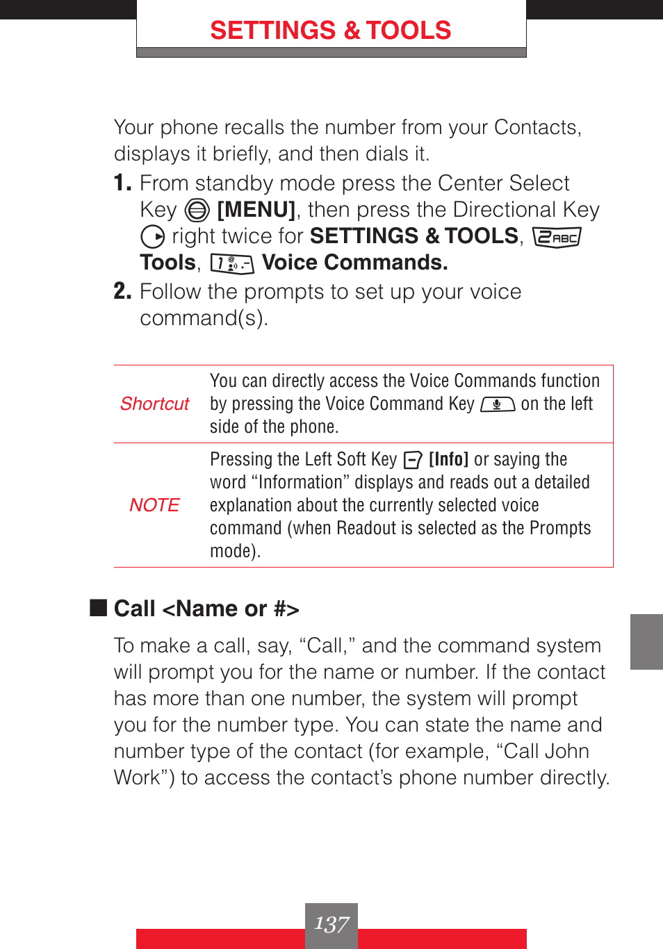 Settings & tools | Casio G'z One User Manual | Page 138 / 242