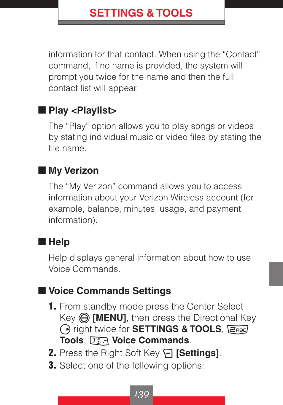 Settings & tools | Casio G'z One User Manual | Page 140 / 242