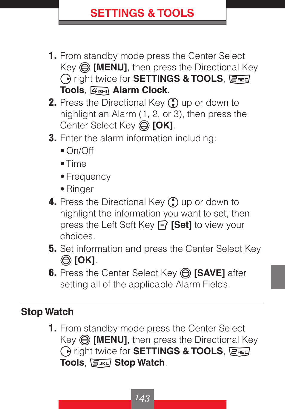 Settings & tools | Casio G'z One User Manual | Page 144 / 242