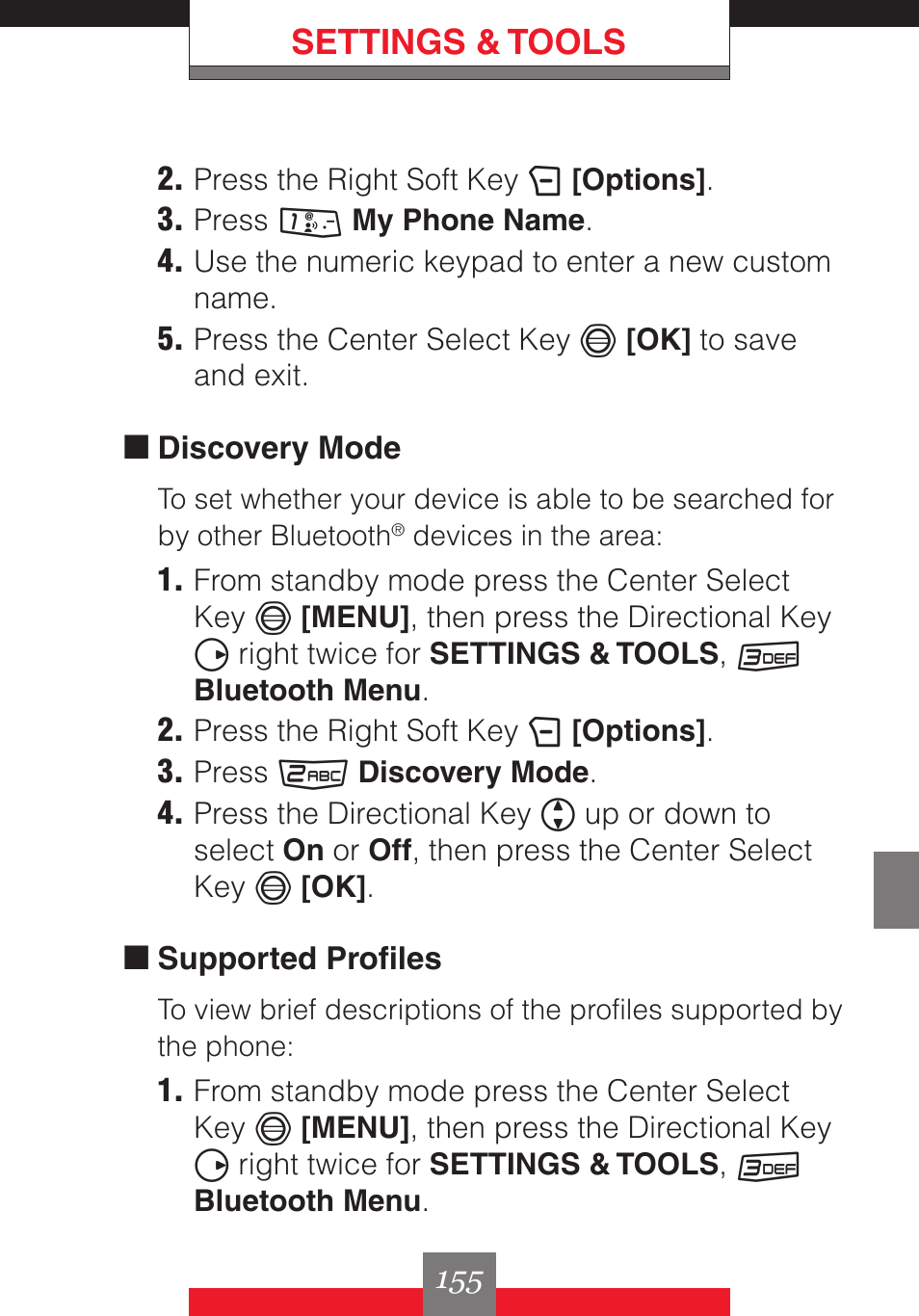 Settings & tools | Casio G'z One User Manual | Page 156 / 242