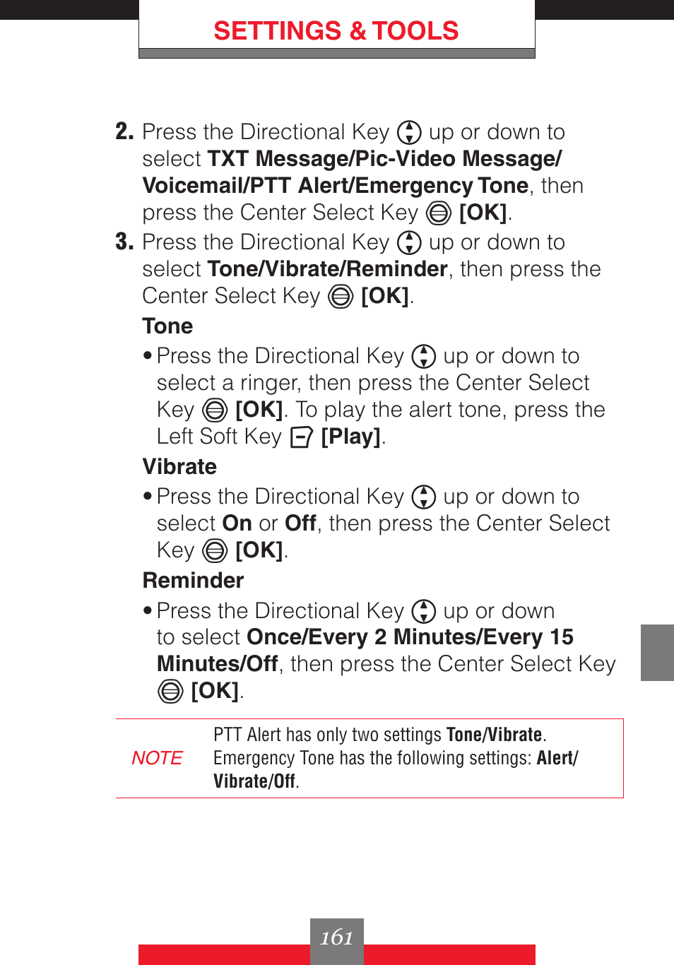 Settings & tools | Casio G'z One User Manual | Page 162 / 242
