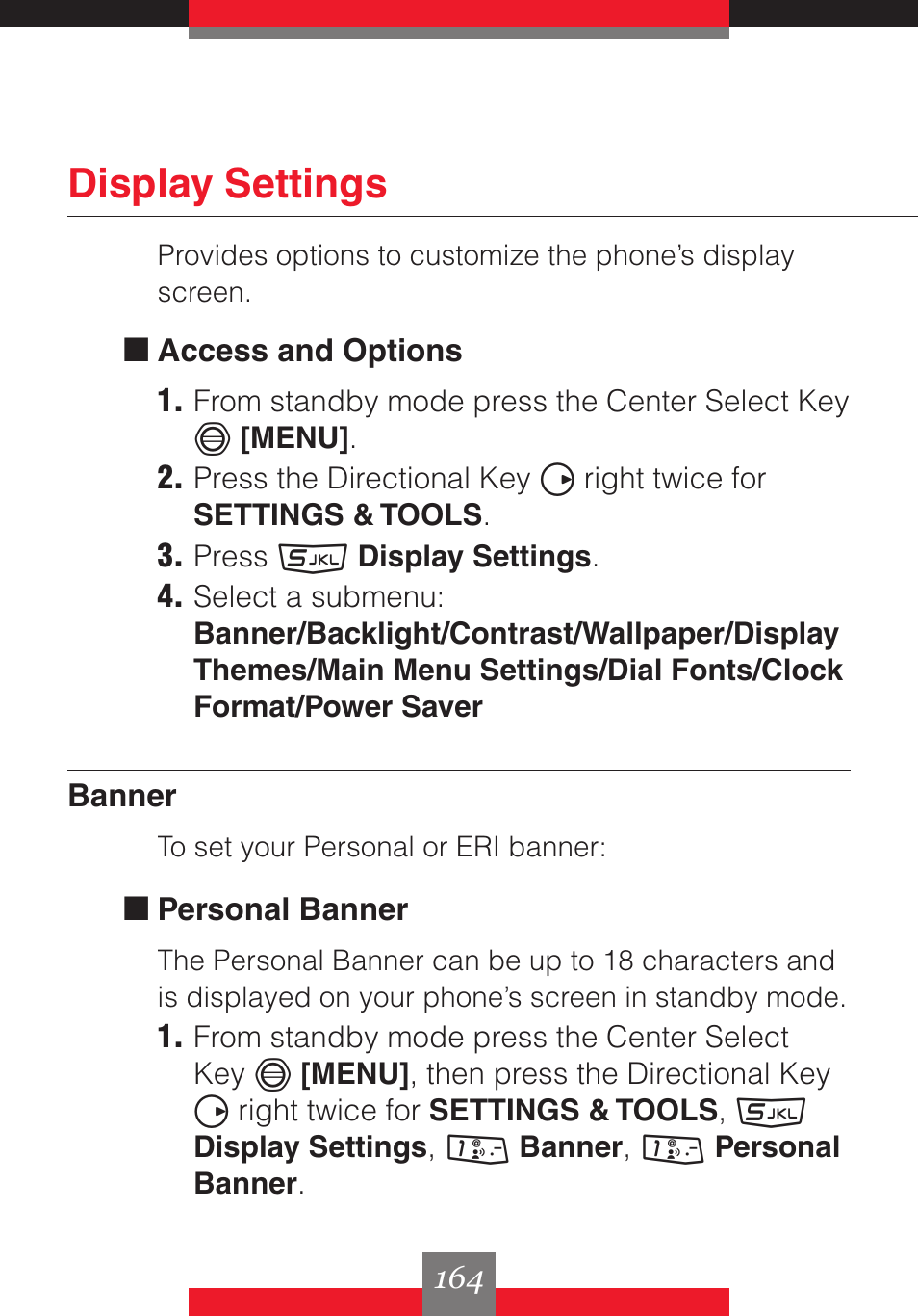 Display settings | Casio G'z One User Manual | Page 165 / 242