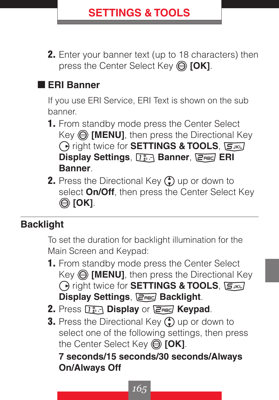 Settings & tools | Casio G'z One User Manual | Page 166 / 242
