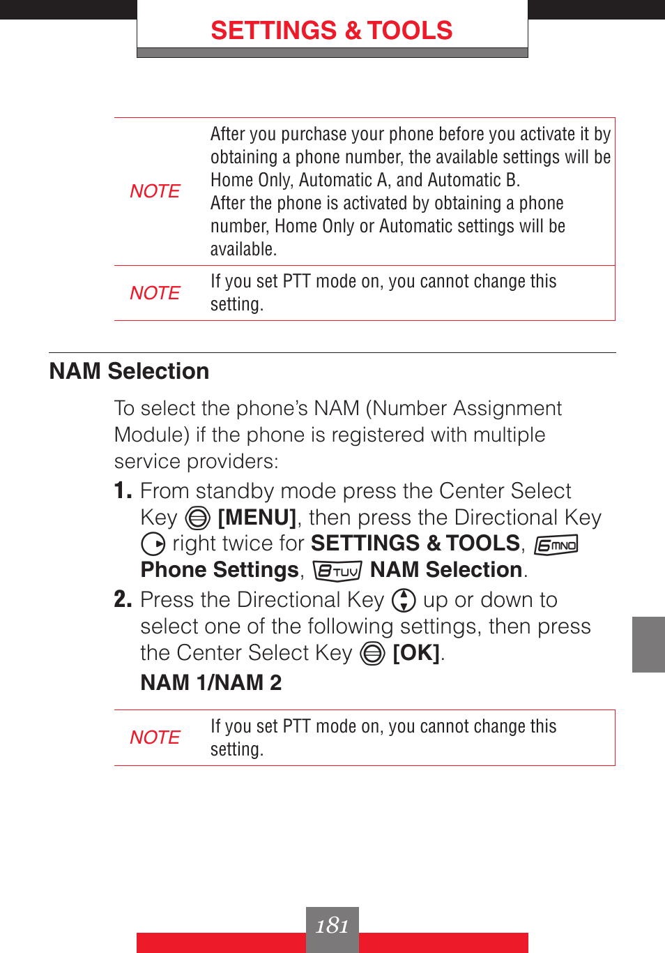Settings & tools | Casio G'z One User Manual | Page 182 / 242