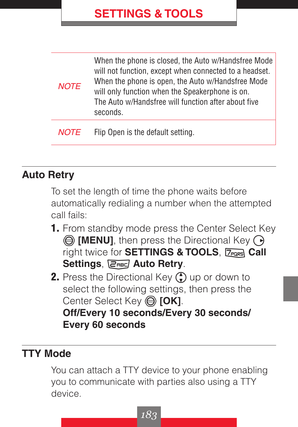 Settings & tools | Casio G'z One User Manual | Page 184 / 242