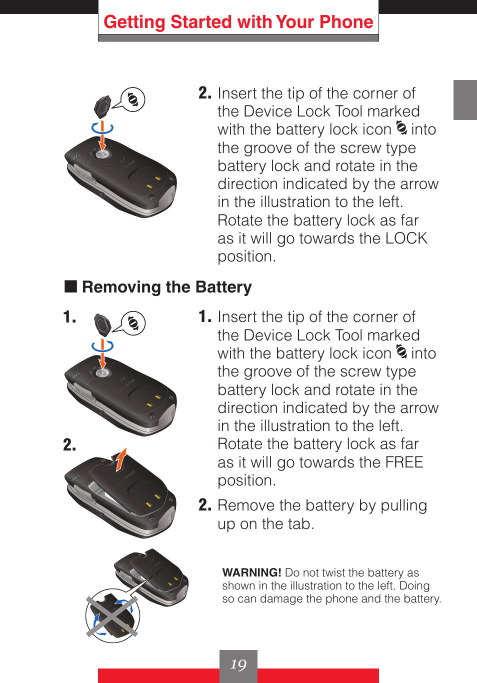 Getting started with your phone | Casio G'z One User Manual | Page 20 / 242