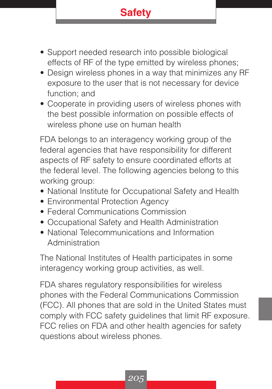 Safety | Casio G'z One User Manual | Page 206 / 242