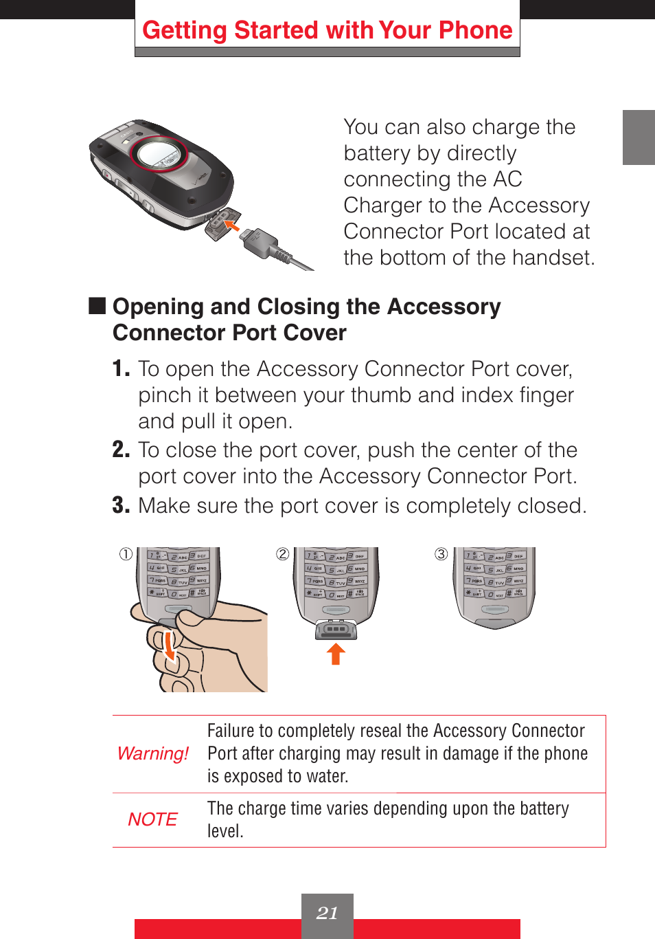 Getting started with your phone | Casio G'z One User Manual | Page 22 / 242