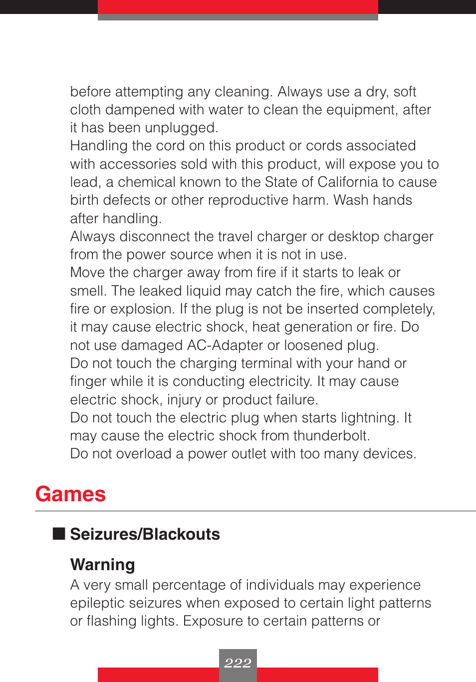 Games | Casio G'z One User Manual | Page 223 / 242
