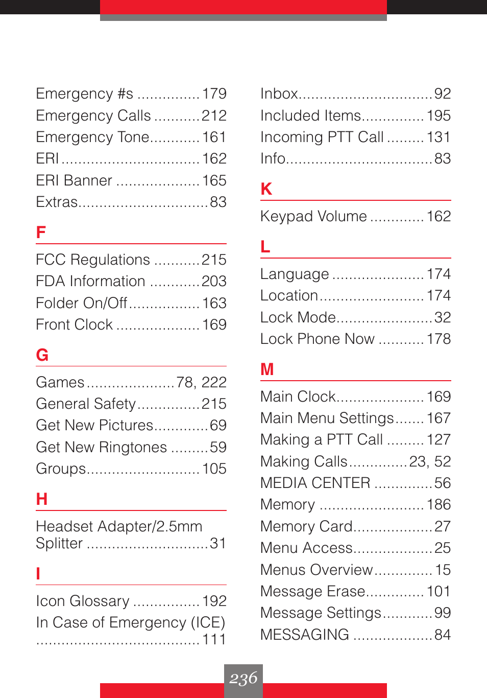 Casio G'z One User Manual | Page 237 / 242