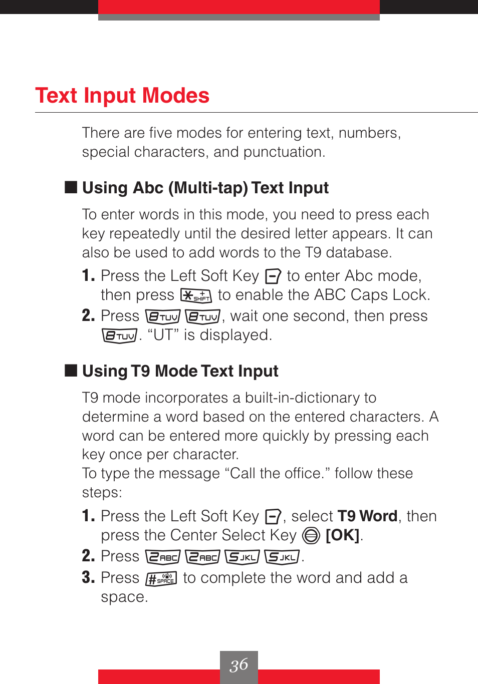Text input modes | Casio G'z One User Manual | Page 37 / 242