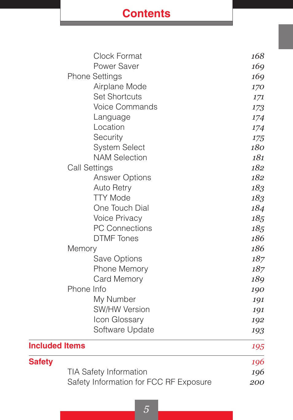 Casio G'z One User Manual | Page 6 / 242